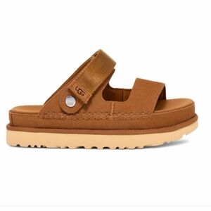 UGG Goldenstar Glide Platform Sandals Chestnut Brown Womens Size 9 NEW NWOT